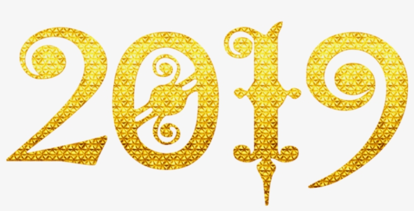 Free Png 2019 Gold Deco Png - 2019 Png, transparent png #7959546