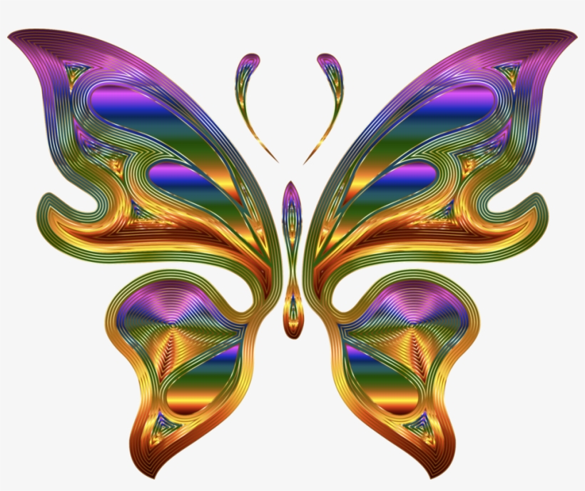 Butterfly Design Clipart Butterfly Wing - Svg, transparent png #7959572
