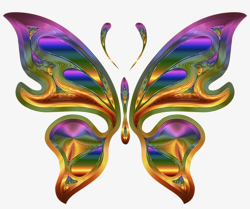 Butterfly Design Clipart Butterfly Wing - Svg, transparent png #7959572