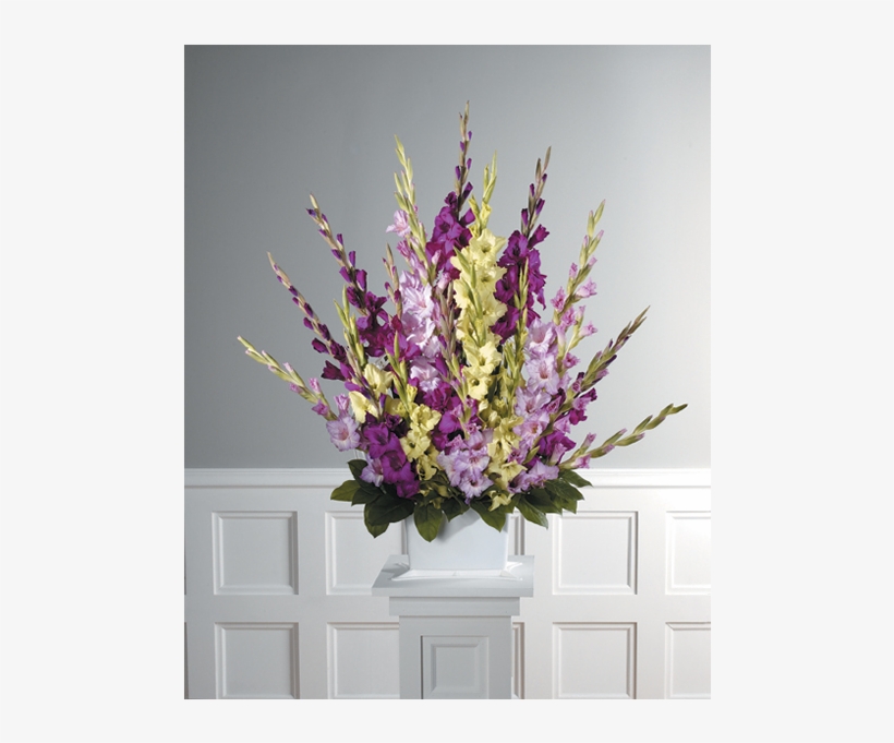 Gladiolus Pedestal Arrangement - Flowers Gladiolus Arrangements, transparent png #7959740