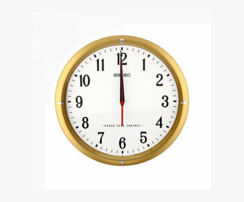 Brand New Genuine Seiko Gold Bezel Radio Controlled - Telling Time Chart, transparent png #7960415