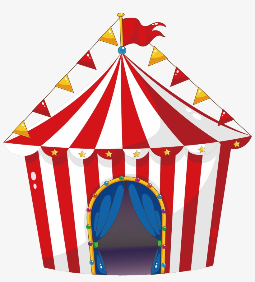 Tent Circus Carnival Illustration - Transparent Circus Tent Vector, transparent png #7961277