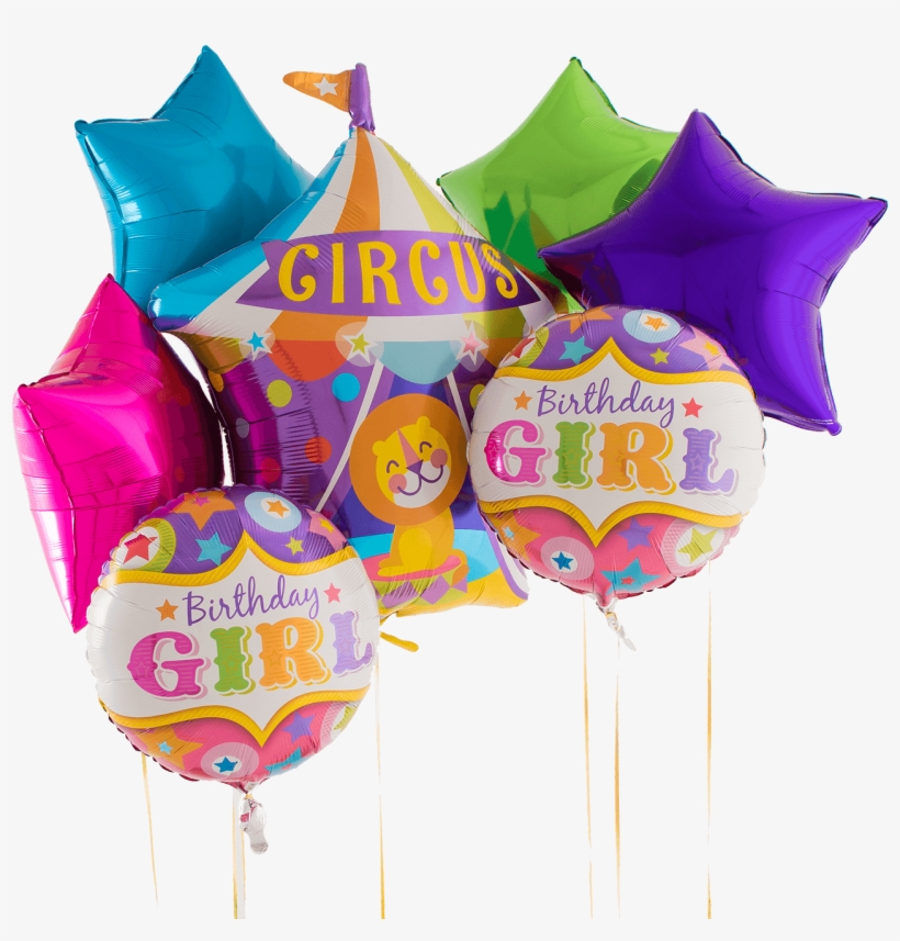 Big Top Birthday Girl Bunch - Balloon, transparent png #7961655