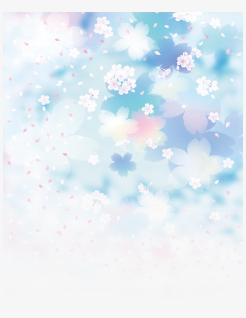 Blue Flower Cherry Wallpaper Sky Dream - Background Flower Blue Png, transparent png #7961993