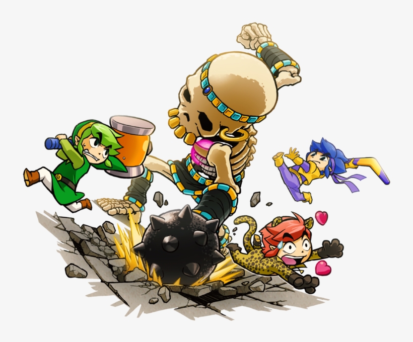 The Three Triforce Musketeers - Triforce Heroes Link, transparent png #7962229