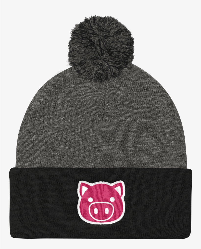 Emoji Pig Beanie Swish Embassy - Knit Cap, transparent png #7963287