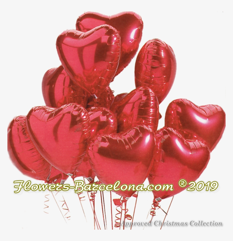 Red Heart Balloons View Full-size Image, transparent png #7963706