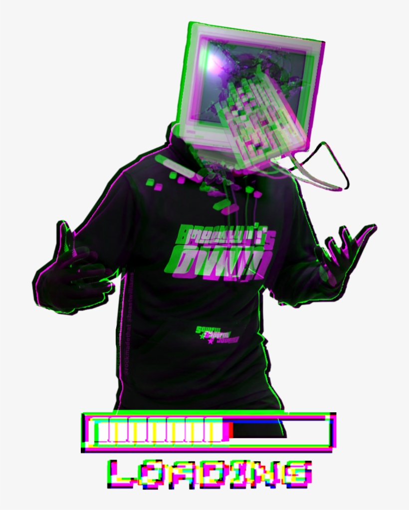 Ftestickers Computer Broken Loading Glitch Stickers - Costume, transparent png #7964046