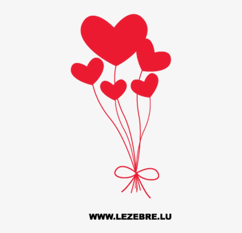 Sticker Ballons Coeurs - Heart, transparent png #7964352