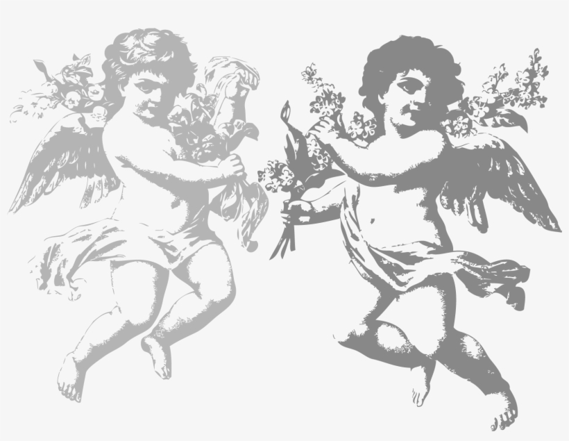 Angel Wings Vector Png - Vintage Angels Cliparts Hd, transparent png #7964354