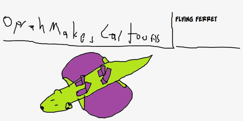 Flying Ferret - Oprah Makes Cartoon Shadow, transparent png #7964476