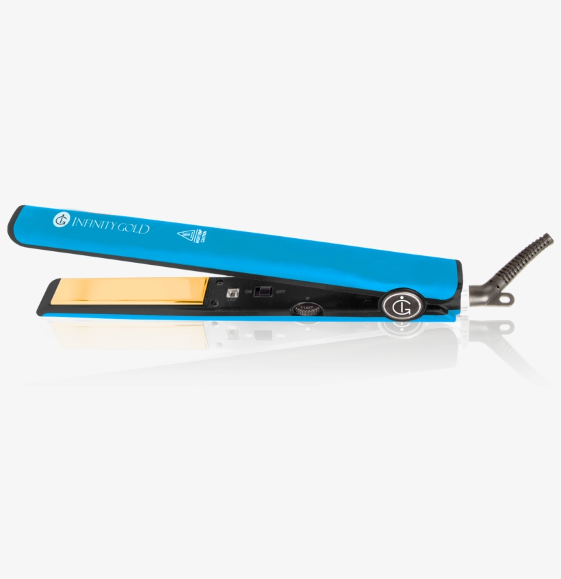 Infinity Gold Flat Iron 1'' Golden Ceramic Tourmaline - Marking Tools, transparent png #7964595