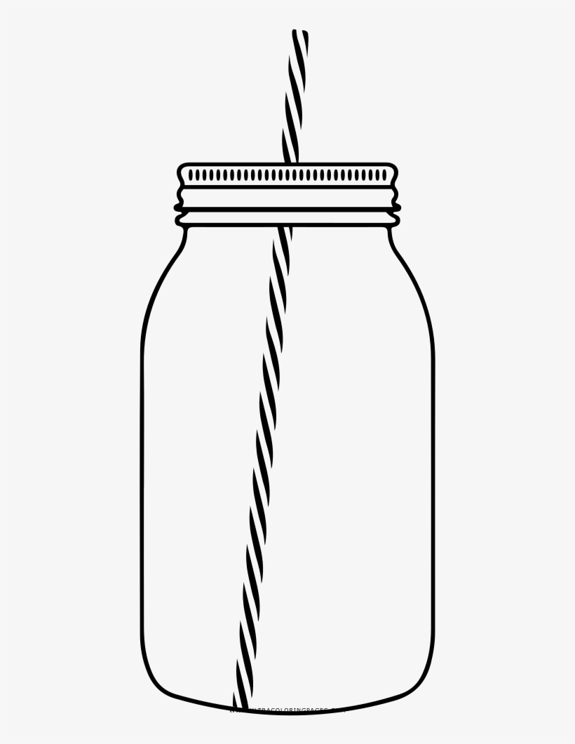 Jar Coloring Page - Mason Jar Dibujo Png, transparent png #7965041