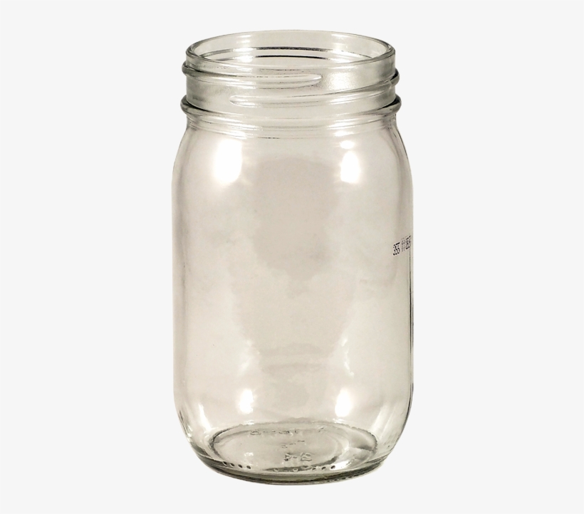 16 Oz Clear Glass Mayo Jar - Glass Bottle, transparent png #7965075