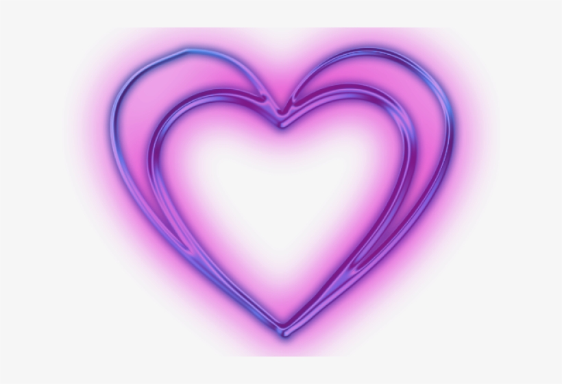 Heart Icons Neon - Purple Love Heart Snapchat, transparent png #7965271