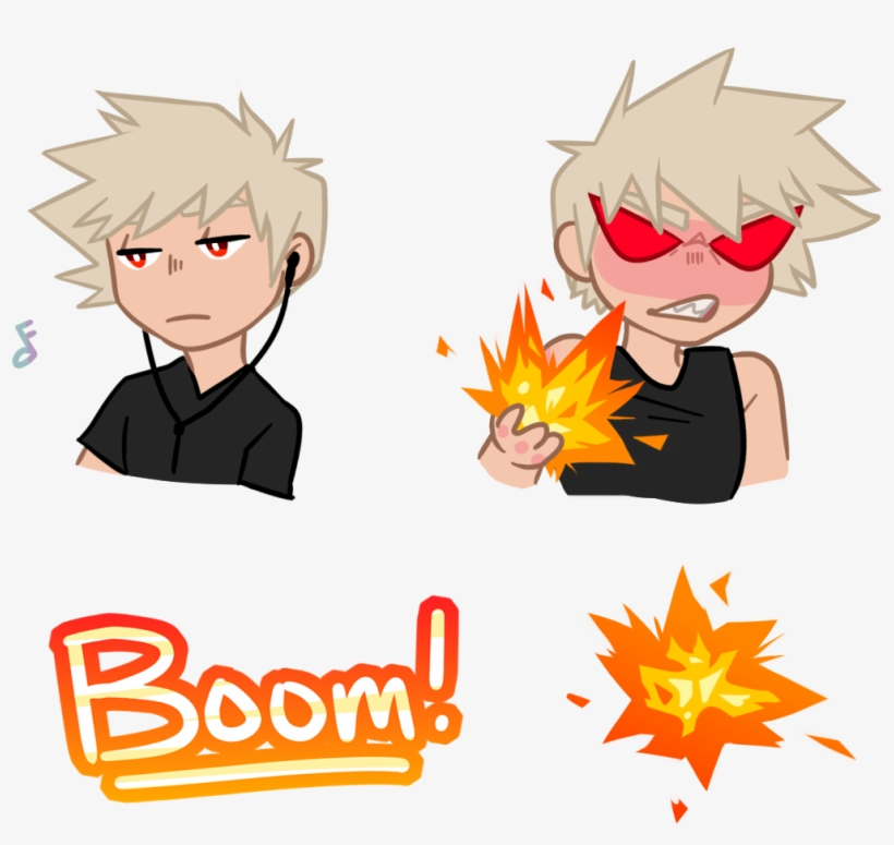 Heey I Got New Baku Stickers On My Red Bubble Link - Cartoon, transparent png #7966227