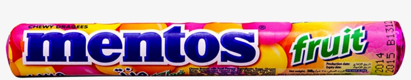 Mentos Mints Fruit Strawberry, Orange And Lemon Flavor - Mentos, transparent png #7967076