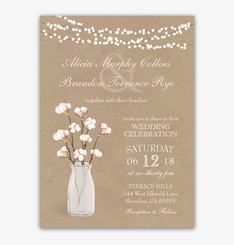 Brown Paper Wedding Invitations, transparent png #7967672
