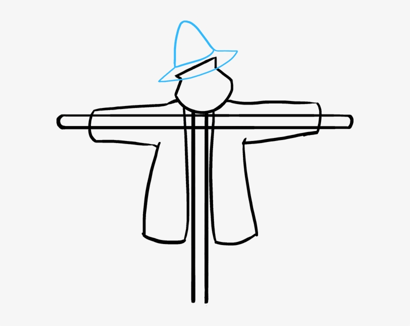 How To Draw Scarecrow - Scarecrow To Field How To Draw, transparent png #7968753