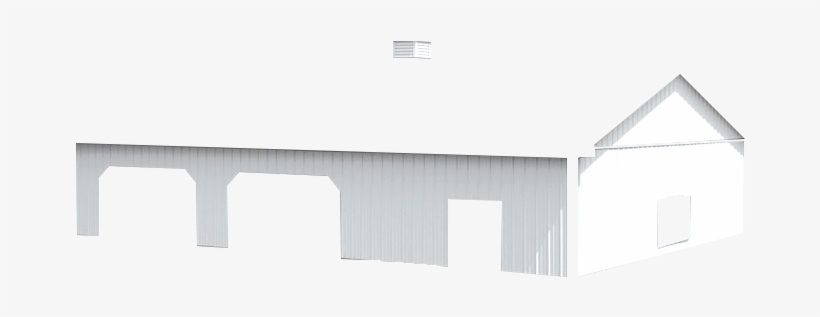 Pole Barn Siding - White And Black Pole Building, transparent png #7968760