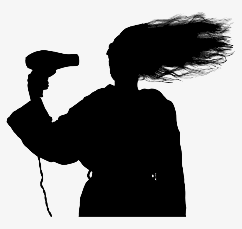 This Png File Is About Bad Hair Day , Hairdryer , Human - Silhouette, transparent png #7969231