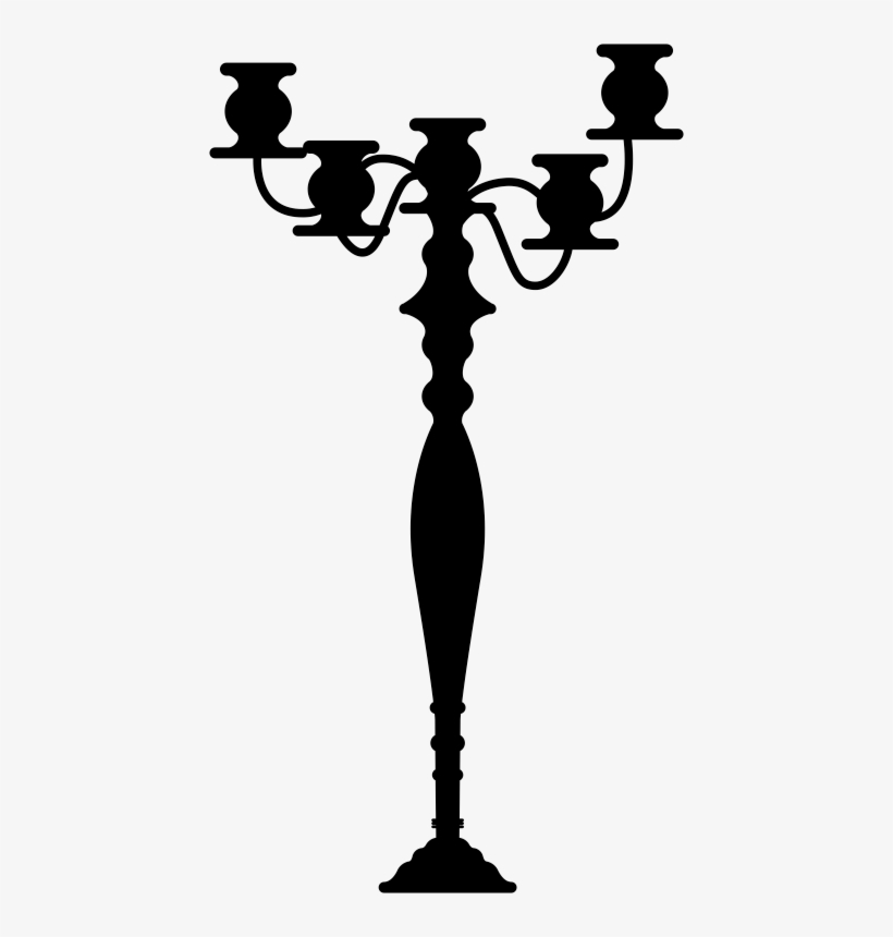 Sticker Silhouette Chandelier - Candelabro Dibujo, transparent png #7969407