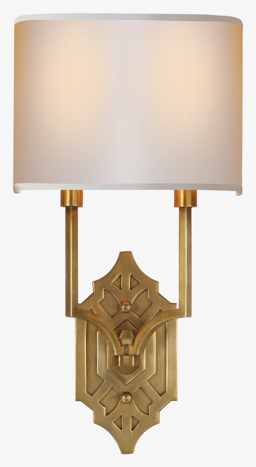 Silhouette Fretwork Sconce In Hand-rubbed Antique Brass - Sconce, transparent png #7970098