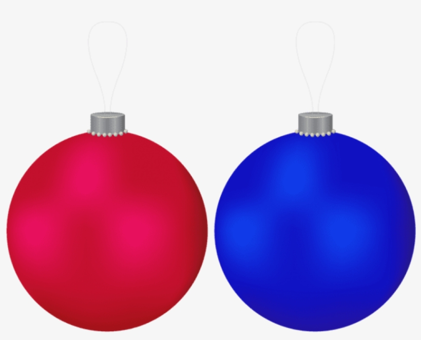 Free Png Christmas Balls Red And Blue Png Images Transparent - Christmas Ornament, transparent png #7970892