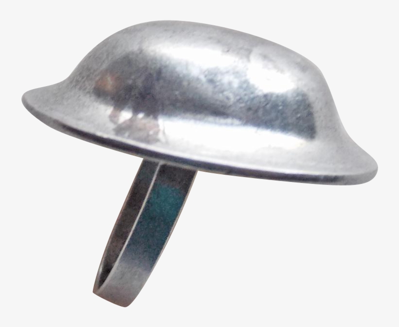 Wwii Sterling Soldier Helmet Vintage Sweetheart Charm - Ring, transparent png #7970976
