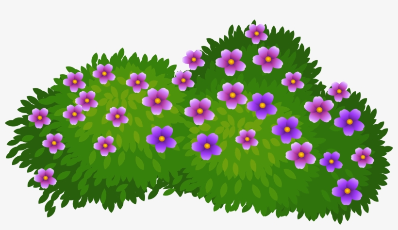 Png Free Download Flower Clip Art Cartoon Green Grass - Imagenes De Arbustos Animados, transparent png #7971433