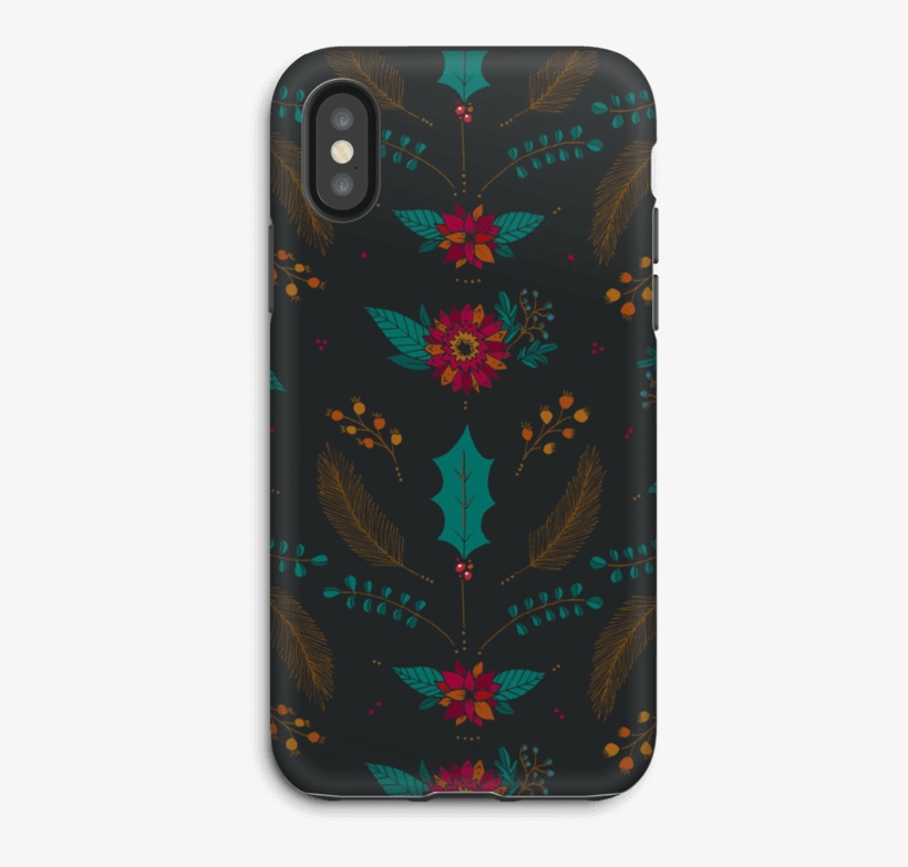 Winter Bouquet Pattern Case Iphone X Tough - Mobile Phone Case, transparent png #7971584