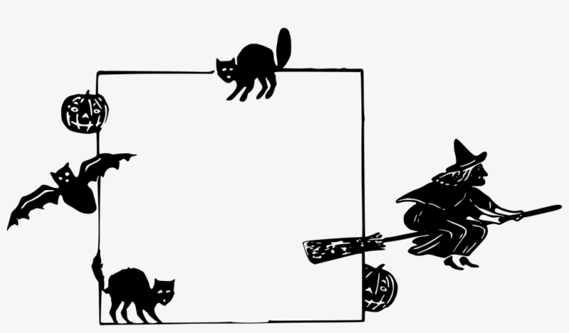 Download Png - Clipart Halloween Frames Square, transparent png #7971905