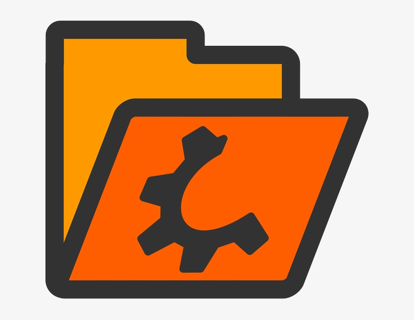 Folder, Open, Orange, Directory, Computer - Folder, transparent png #7972393