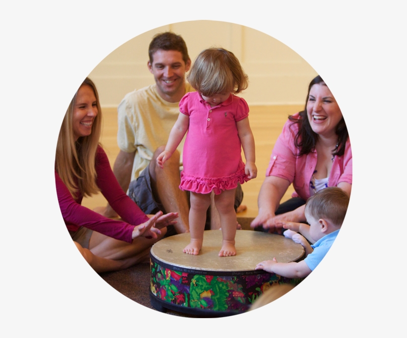 Little Girl Standing On Drum In A Music Together Class - Child, transparent png #7972624