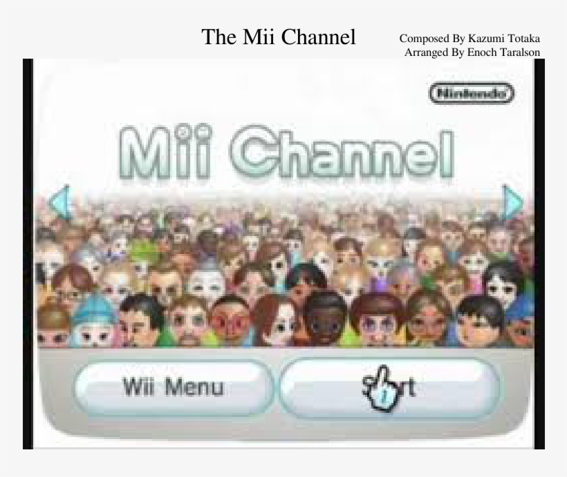 The Mii Channel Sheet Music Composed By Composed By - Mii Channel Memes, transparent png #7972702