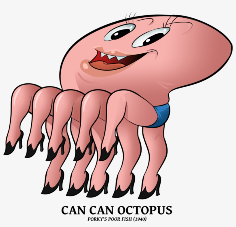 Can Can Octopus By Boscoloandrea - Cartoon, transparent png #7972827