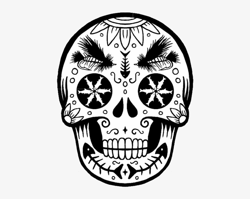 Fish On The Brain Podcast Sticker - Fly Fishing Skull, transparent png #7973271