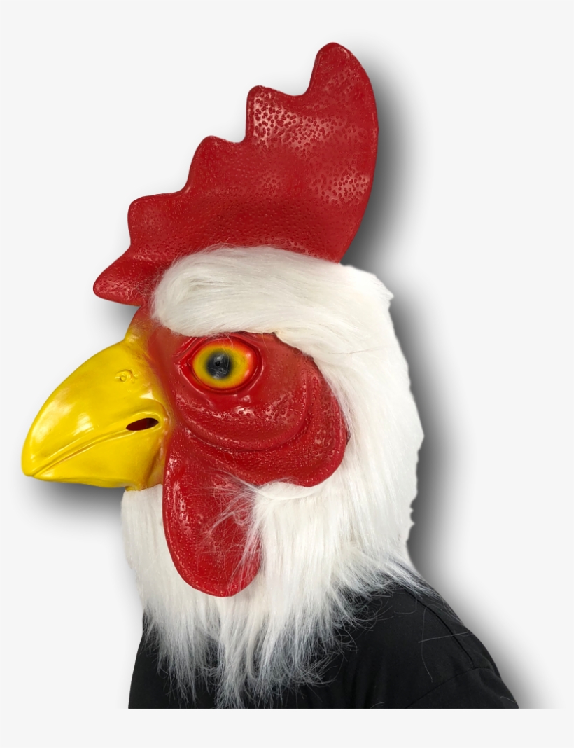 Chicken Head Rubber Mask Rooster Farm Animal Bird Fancy - Rooster, transparent png #7973533