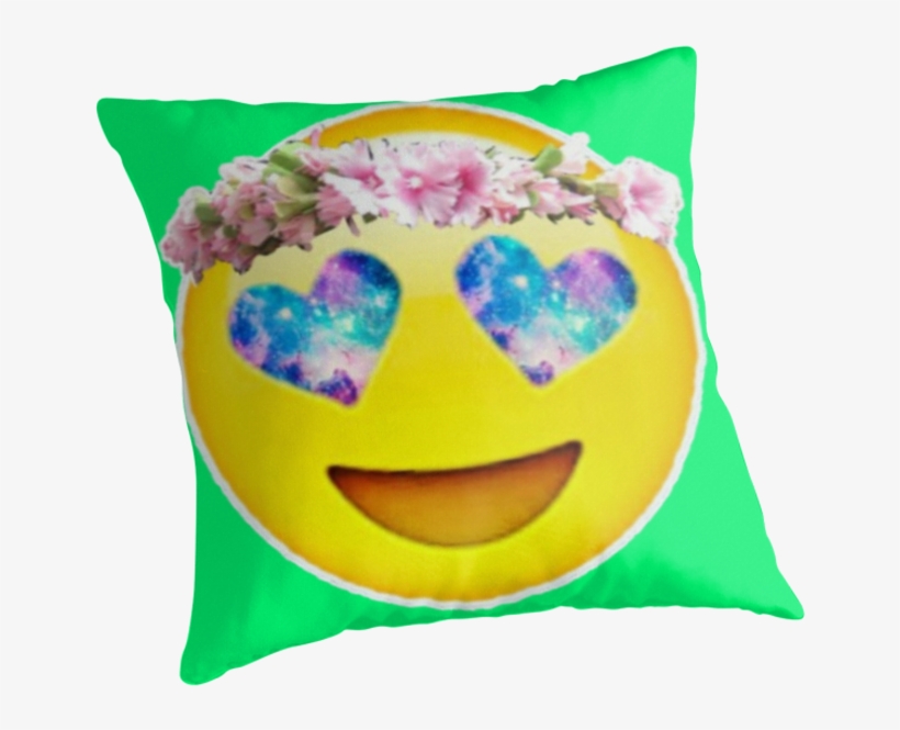 Galaxy Emoji Flower Crown Wwwpicsbudcom - Emoji With Flower Crown, transparent png #7975476