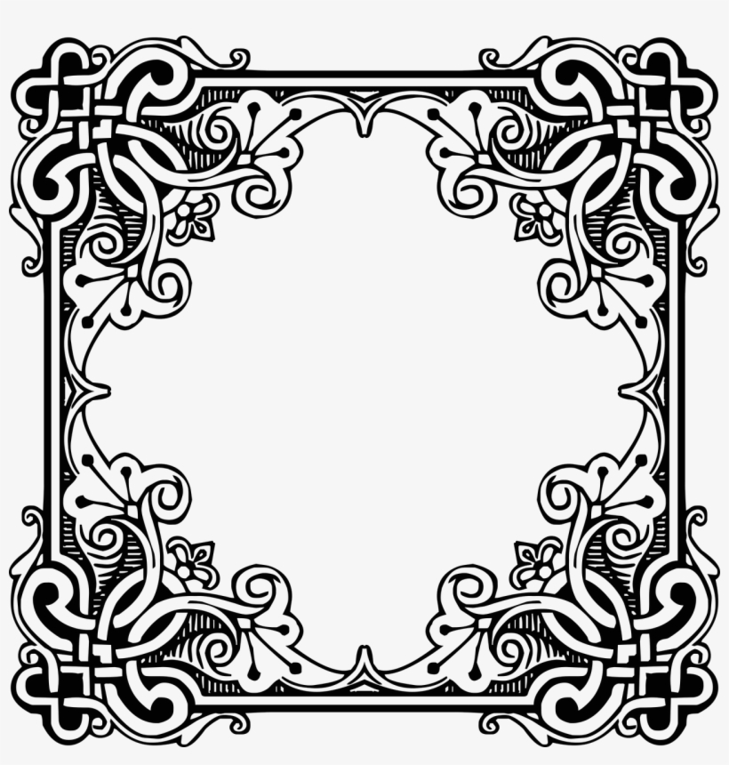Pattern Border Png Picture - Frame Png Bw, transparent png #7975581