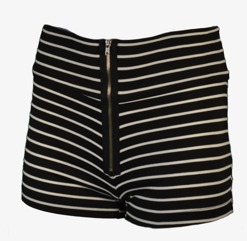 Black Stripe Shorts - Shirt, transparent png #7975946