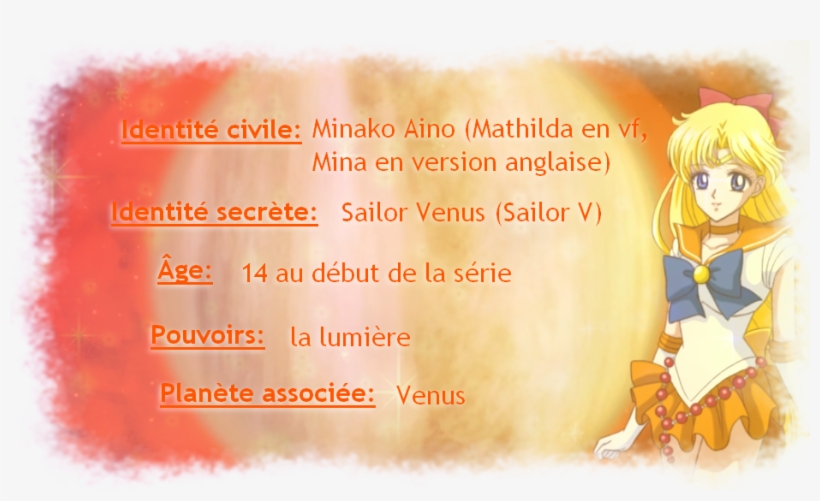 Présentation De Sailor Venus - Cartoon, transparent png #7977260