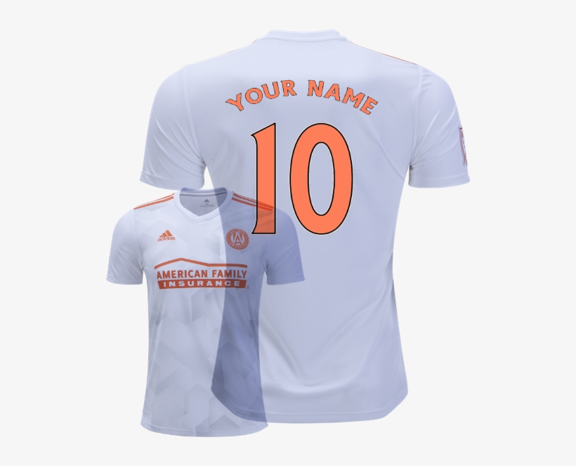 Custom Name Number Atlanta United Fc 2018/2019 Away - American Family Insurance, transparent png #7979034