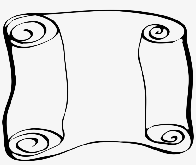 Scroll Frame Cliparts - Papiro Preto E Branco, transparent png #7979541