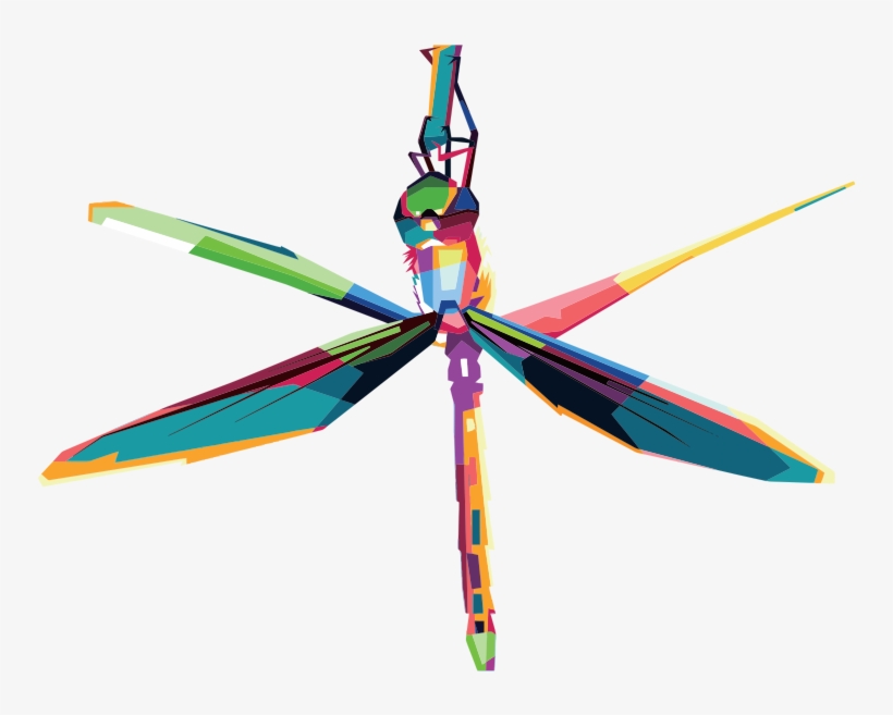 Geometric Dragonfly - Dragonfly, transparent png #7979771