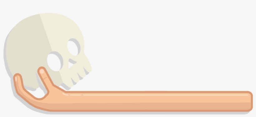 Hand Holding Skull - Skull, transparent png #7980241