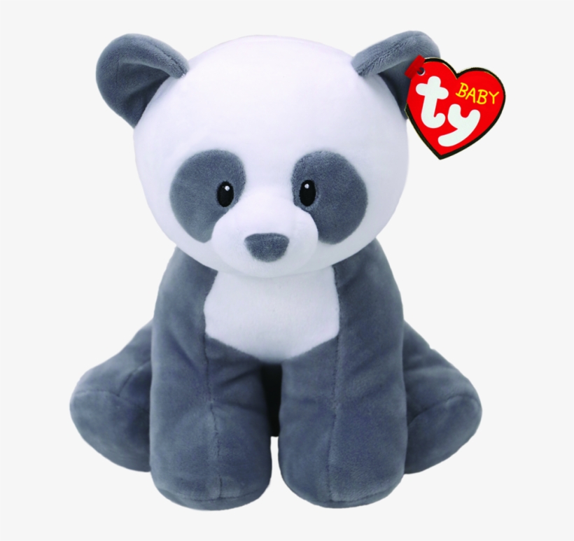 Mittens The Grey Panda Baby Ty Medium - Baby Ty, transparent png #7980983