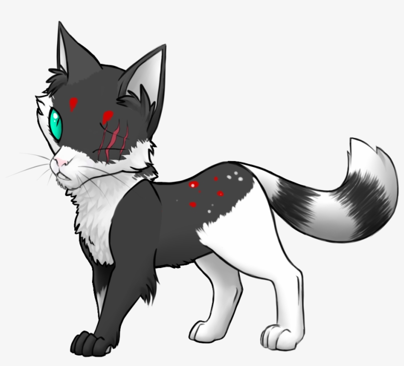 Rivertail Is A Greyscale And Redish She Cat With Teal - Cartoon, transparent png #7981738