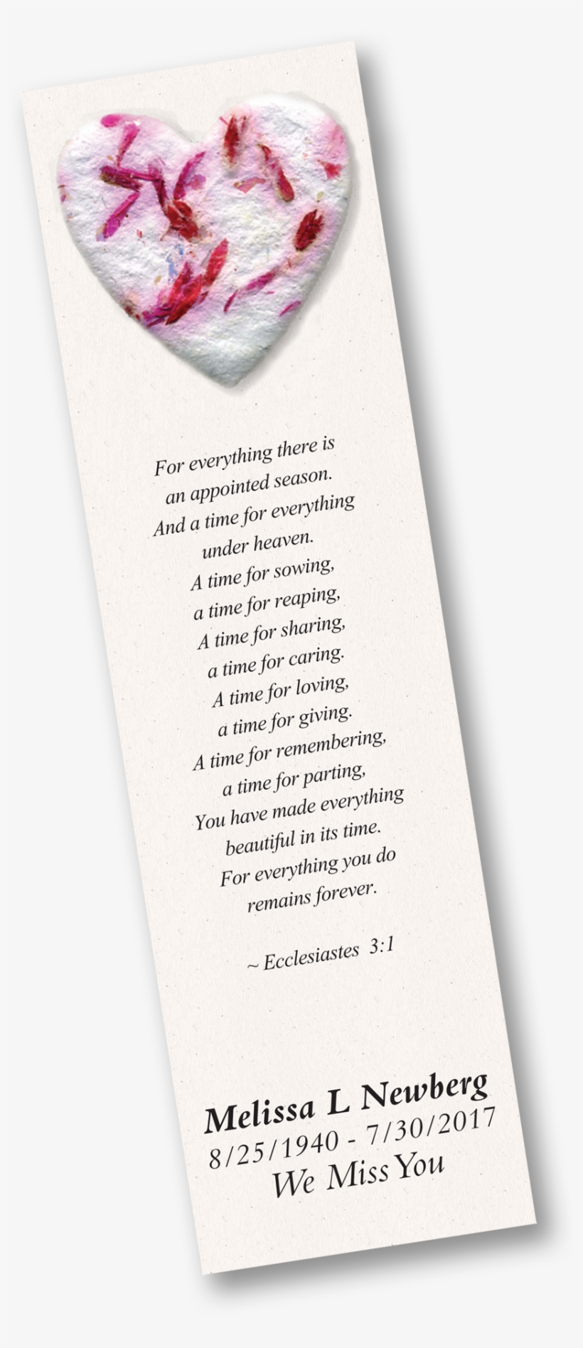 Heart On Bookmark - Hybrid Tea Rose, transparent png #7982296