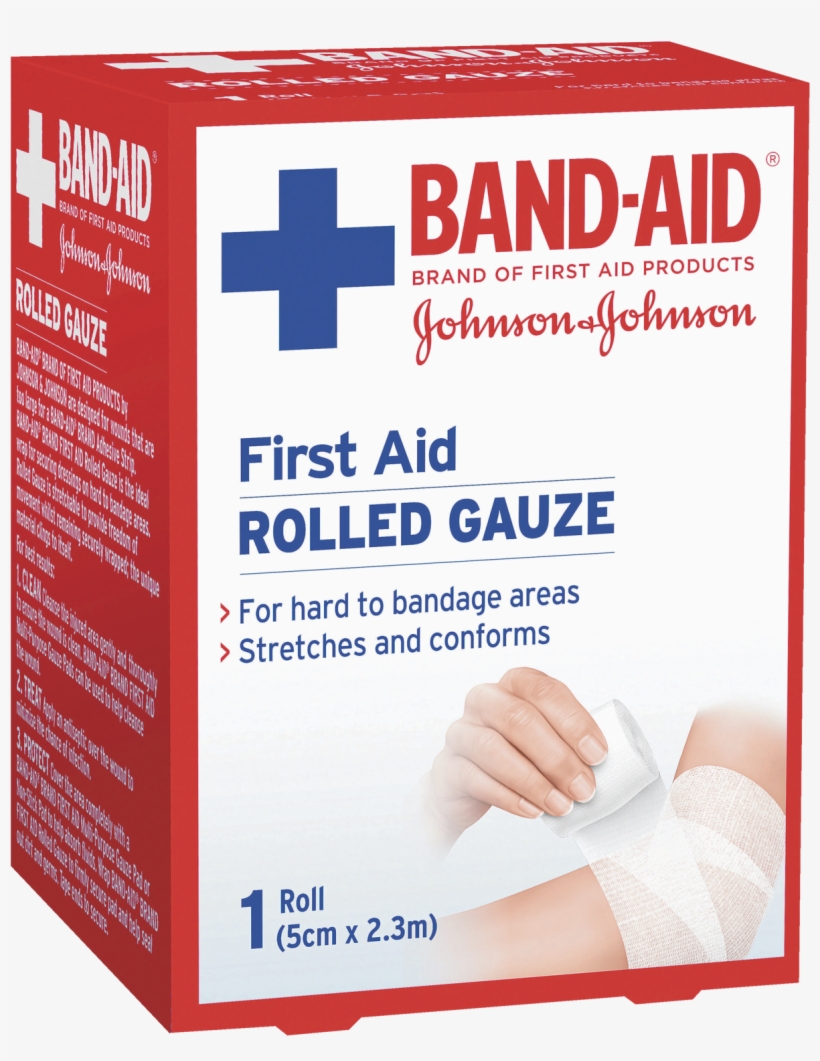 Tap To Expand - Band Aid Brand Rolled Gauze, transparent png #7982457